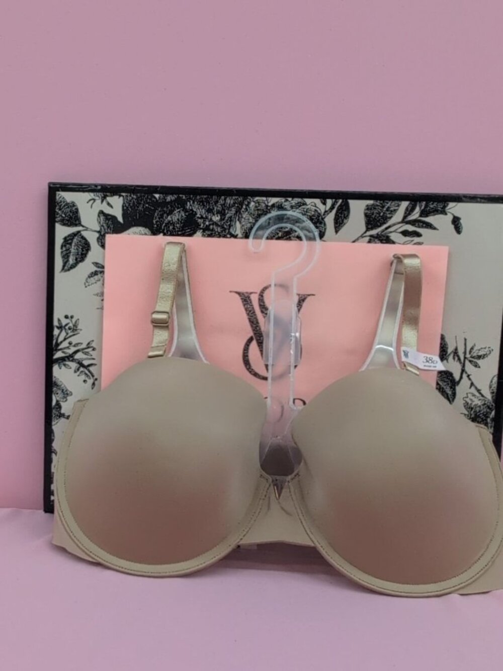 Victoria Secret Bare Illusions Smooth Uplift Multiway Strapless Bra 38D Praline